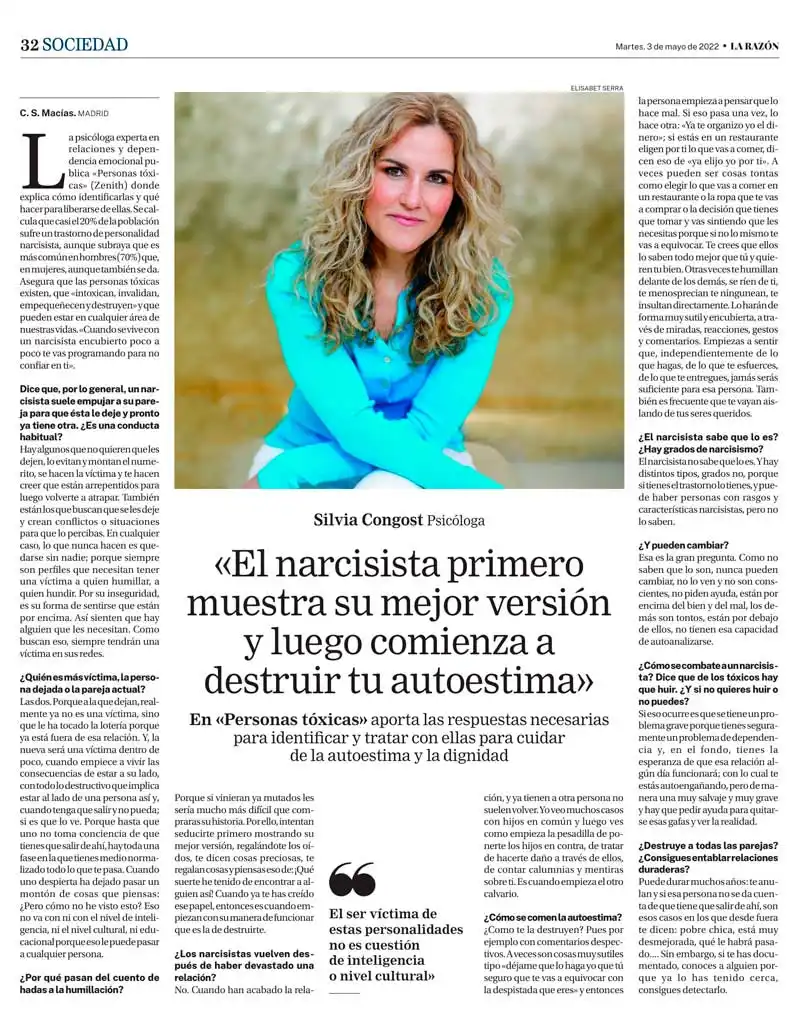 Recorte de prensa: La Razón, 3 de mayo de 2022
